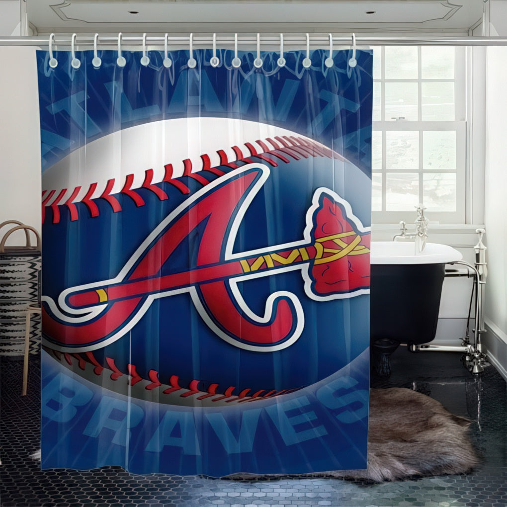 Atlanta Baseball Shower Curtain