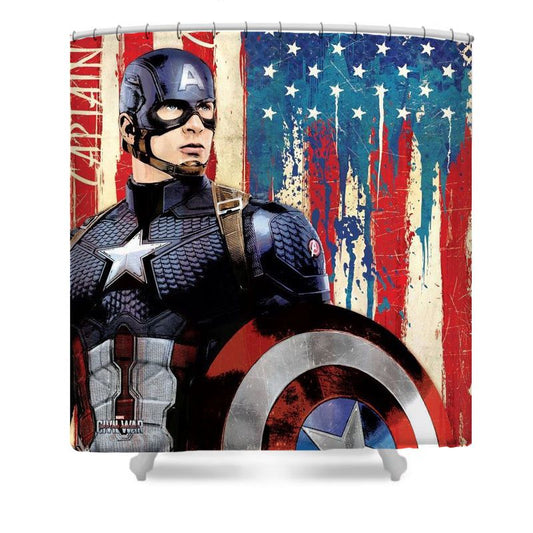 American Superhero Shower Curtain