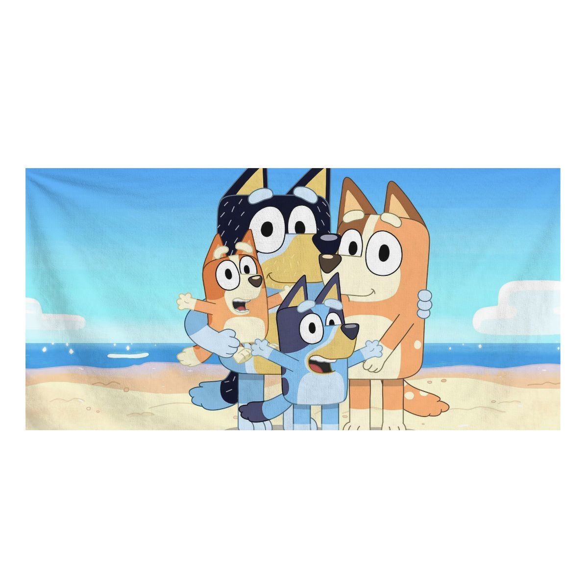 Cartoon Blue Puppey Beach Towel