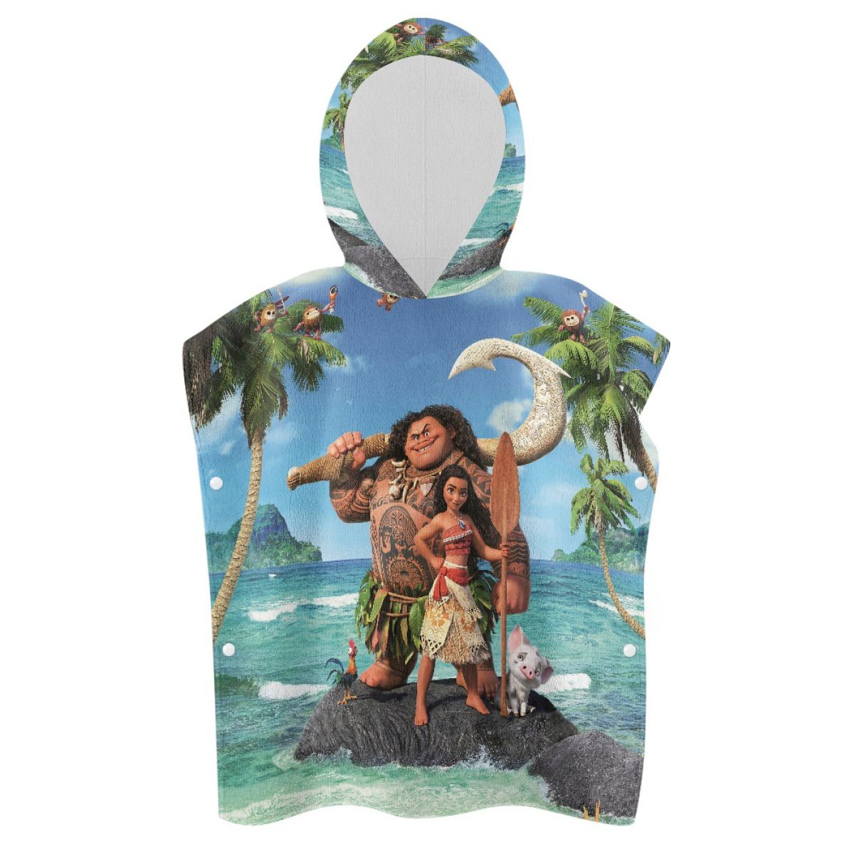 Cartoon Ocean Demigod Fantasy Hooded Towel