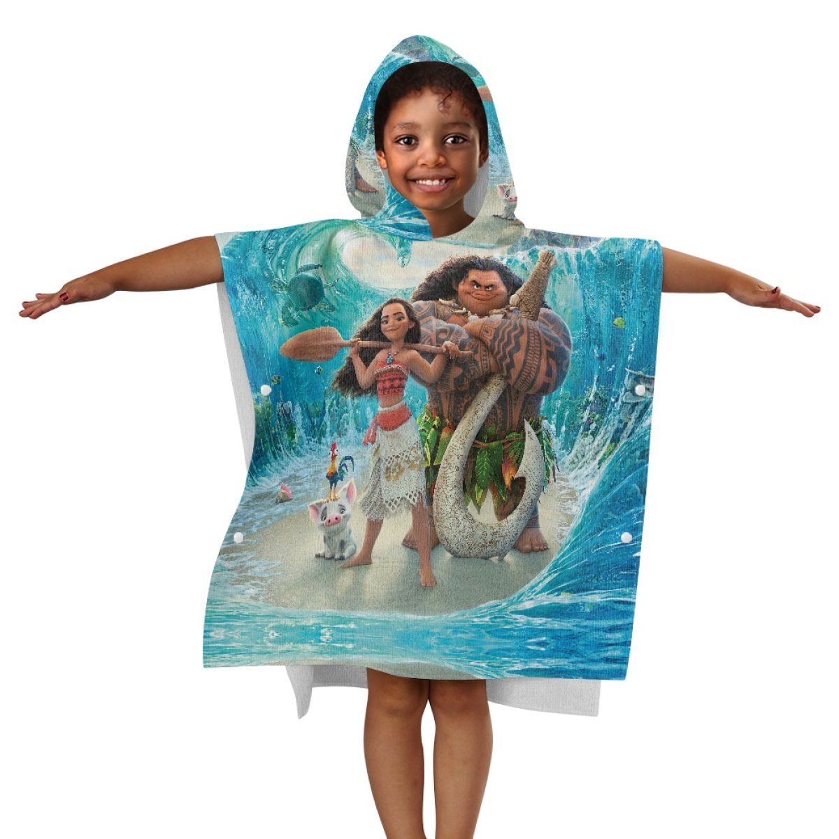 Cartoon Ocean Demigod Fantasy Hooded Towel