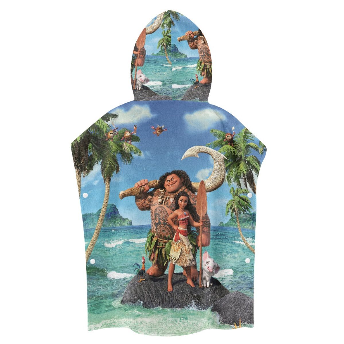Cartoon Ocean Demigod Fantasy Hooded Towel
