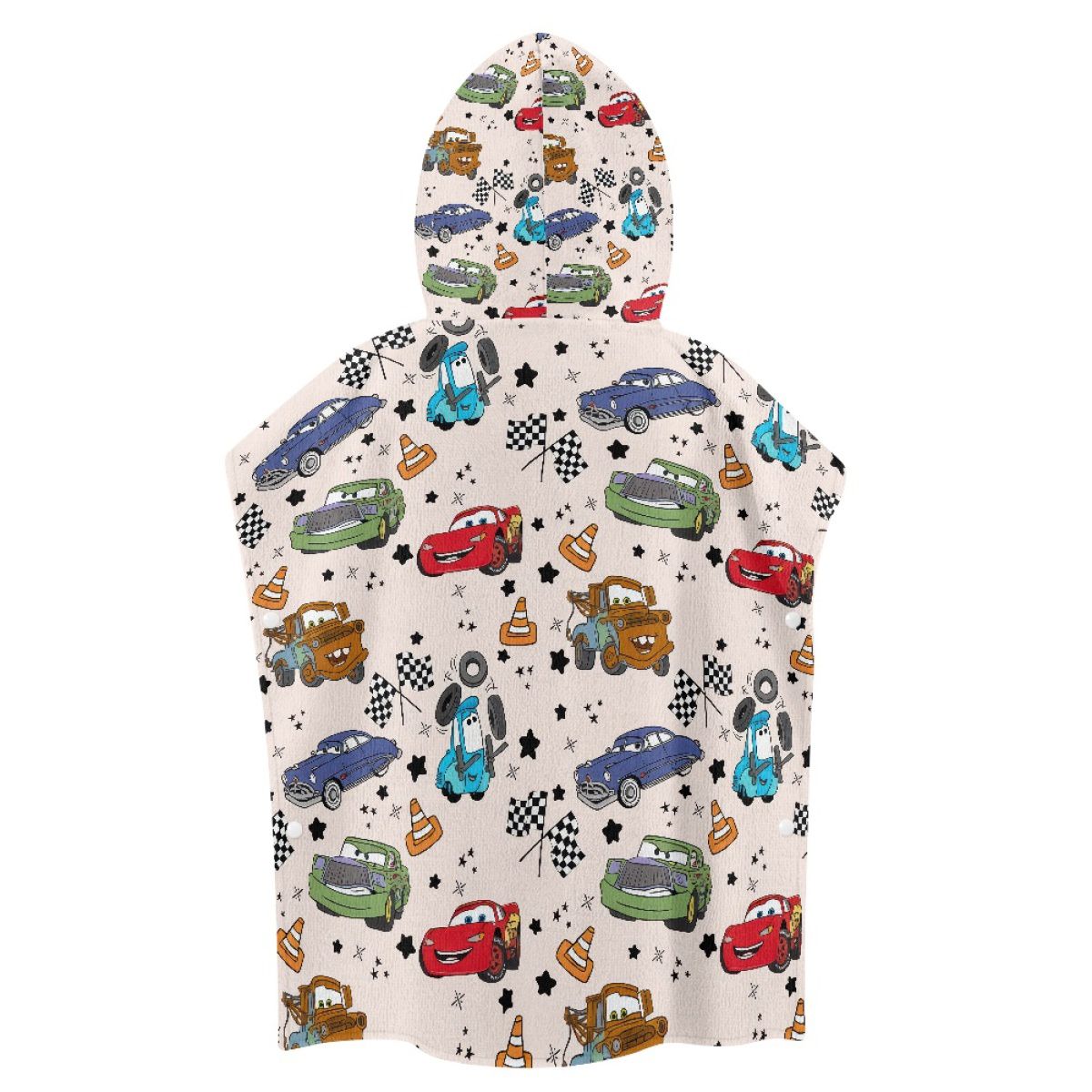 Cartoon Racing Cars Hooded Towel