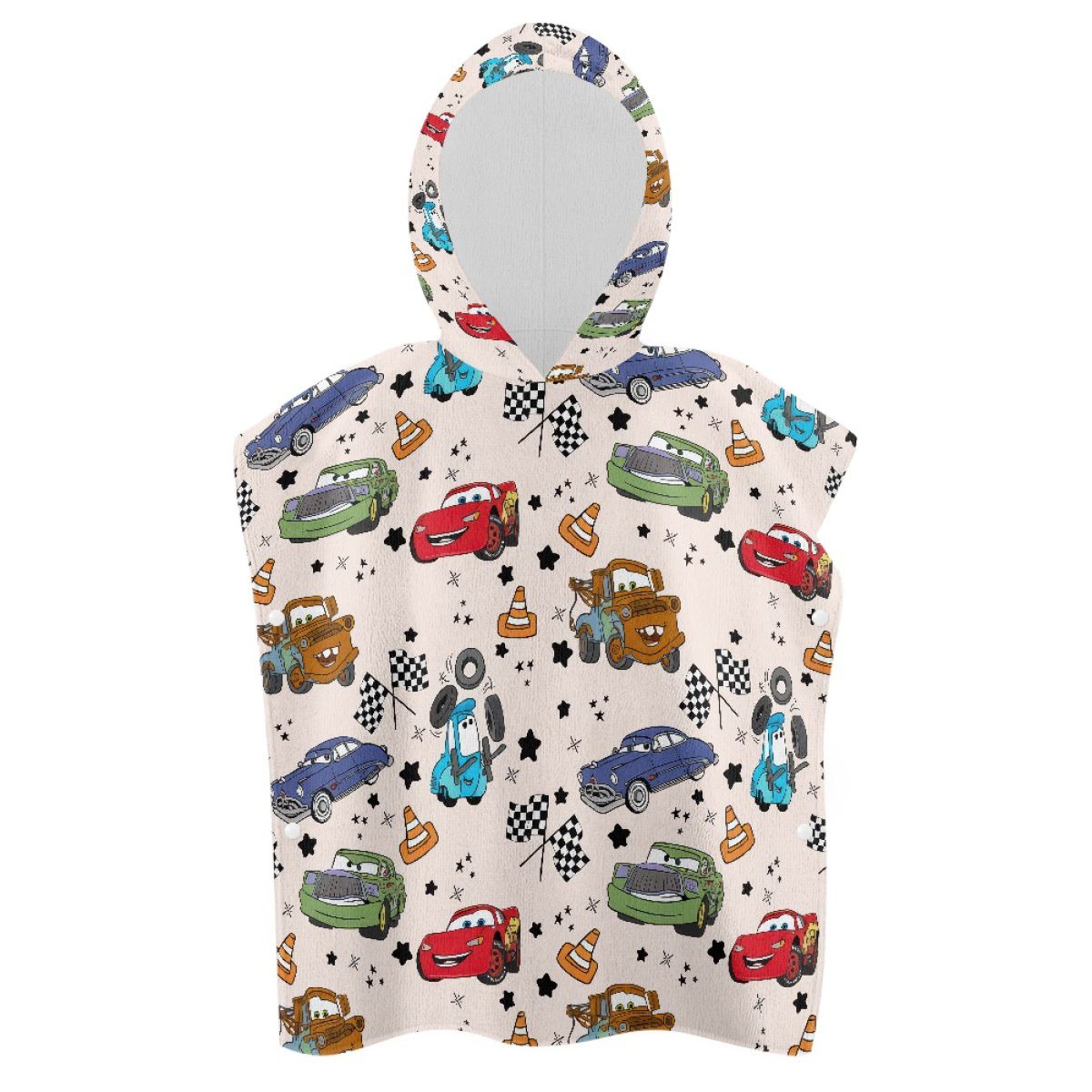 Cartoon Racing Cars Hooded Towel