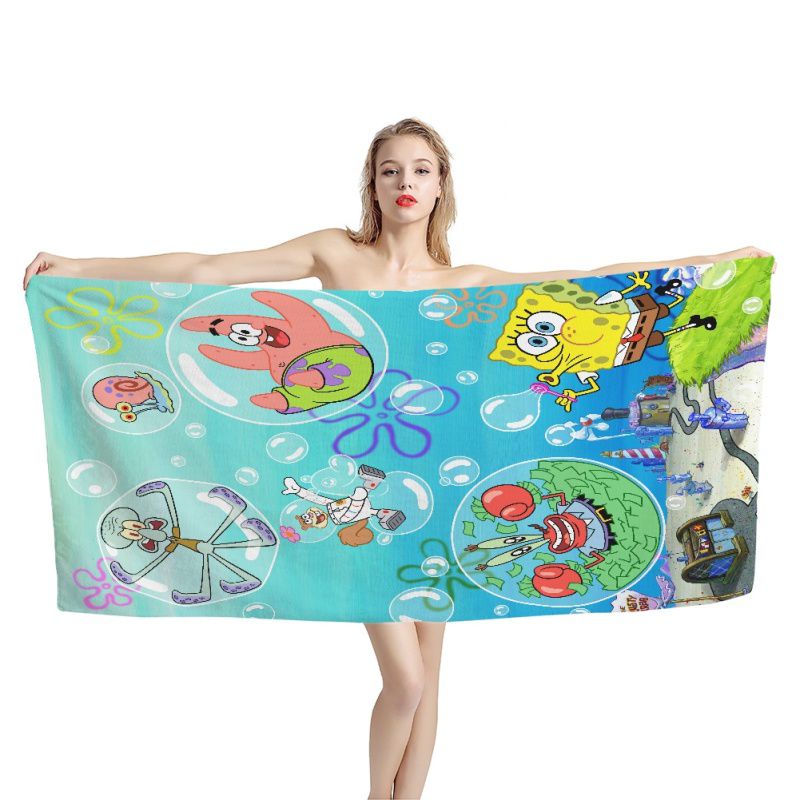 Cartoon Sponge Beach Towel