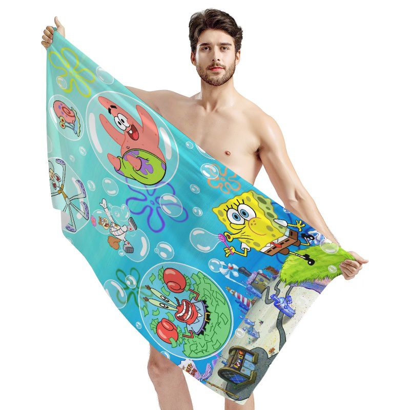 Cartoon Sponge Beach Towel