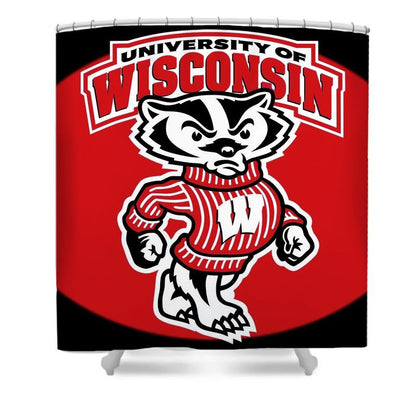 College Sport Badger Shower Curtain