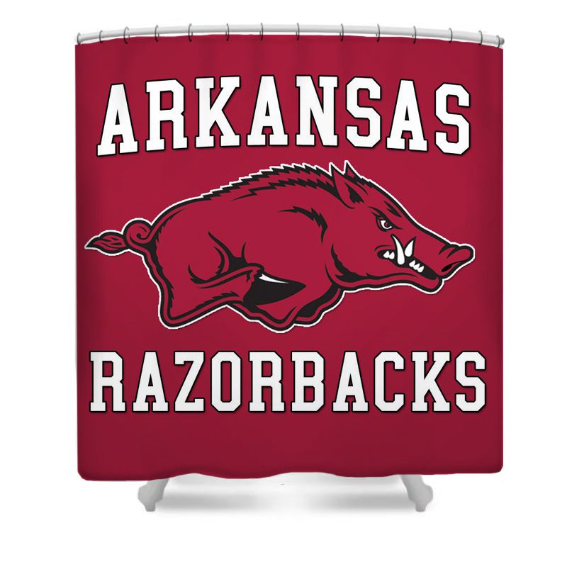 College Sport Arkansas Shower Curtain