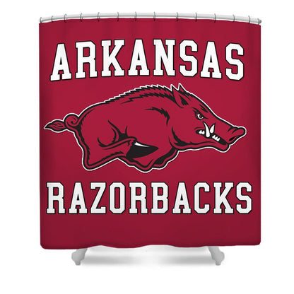 College Sport Arkansas Shower Curtain