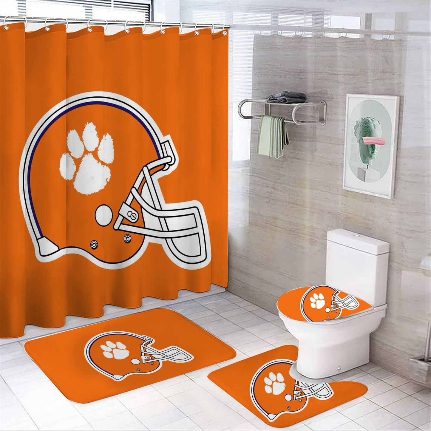College Sport Clemson Shower Curtain