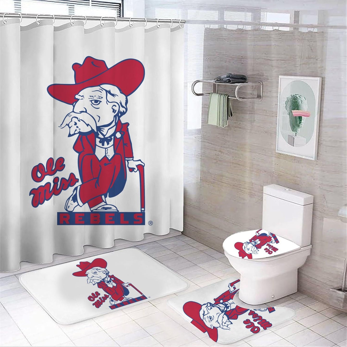 College Sport Mississippi Shower Curtain