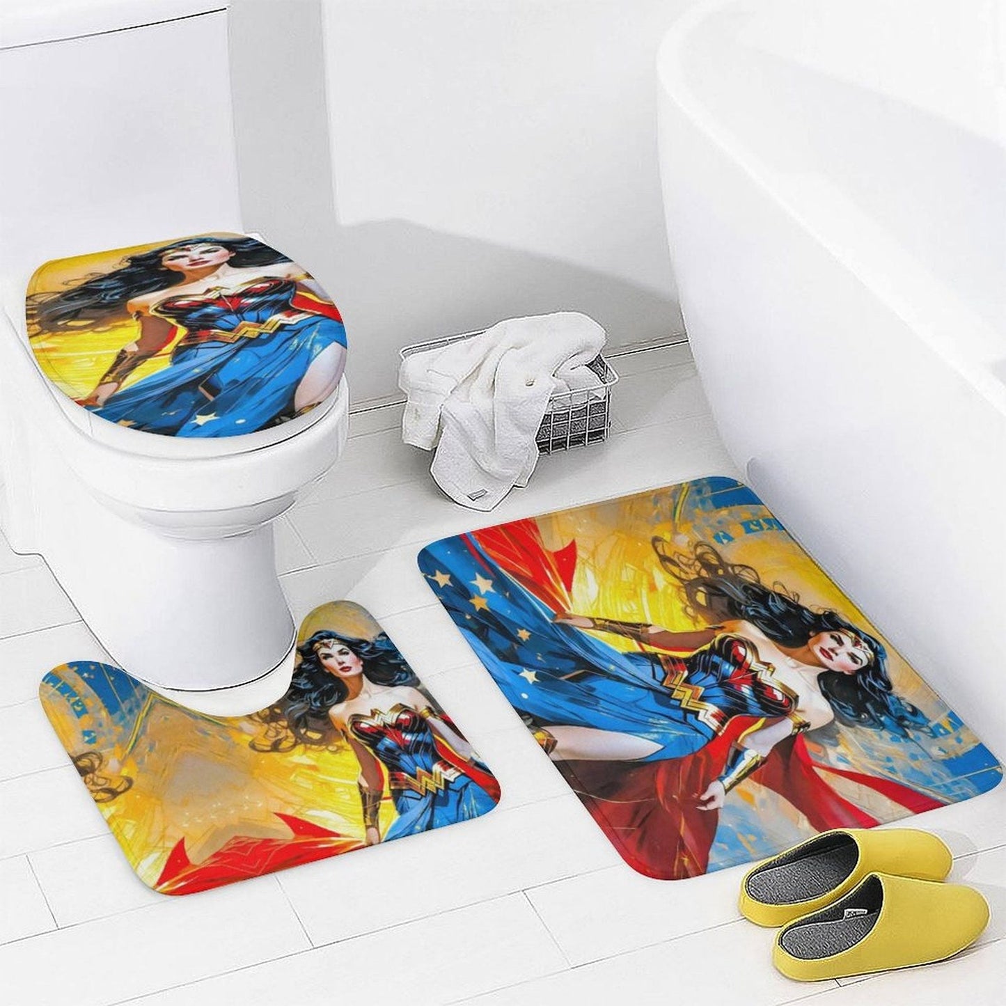 Comic Superhero Anime Wonder Shower Curtain
