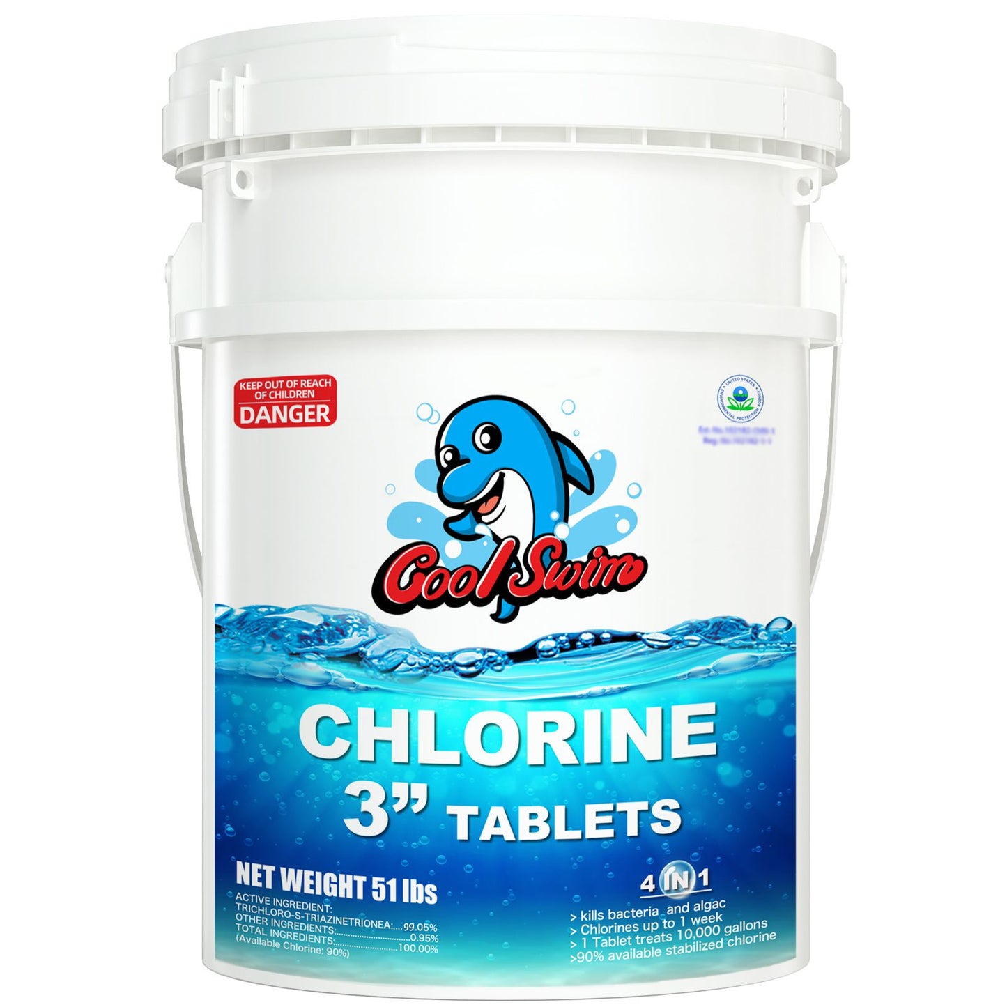 Cool Swim - 3 Inch Chlorine Tablets - 50 lbs