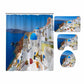 Aegean Sea Scenery Greece Country Travel Santorini Shower Curtain