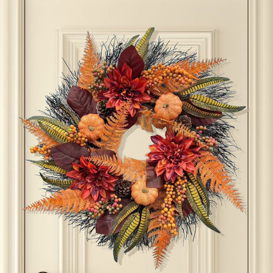 Fall Leaves Harvest Thanksgiving Wreath