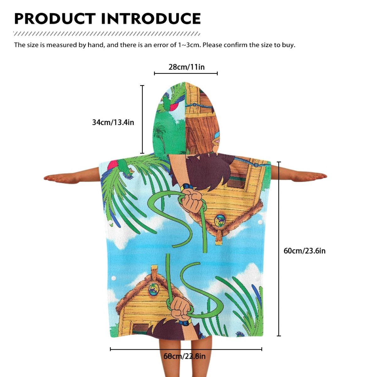 Explorer Hero Rescue Animal Hooded Towel