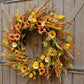 Fall Yellow Wildflower Sunflower Wreath