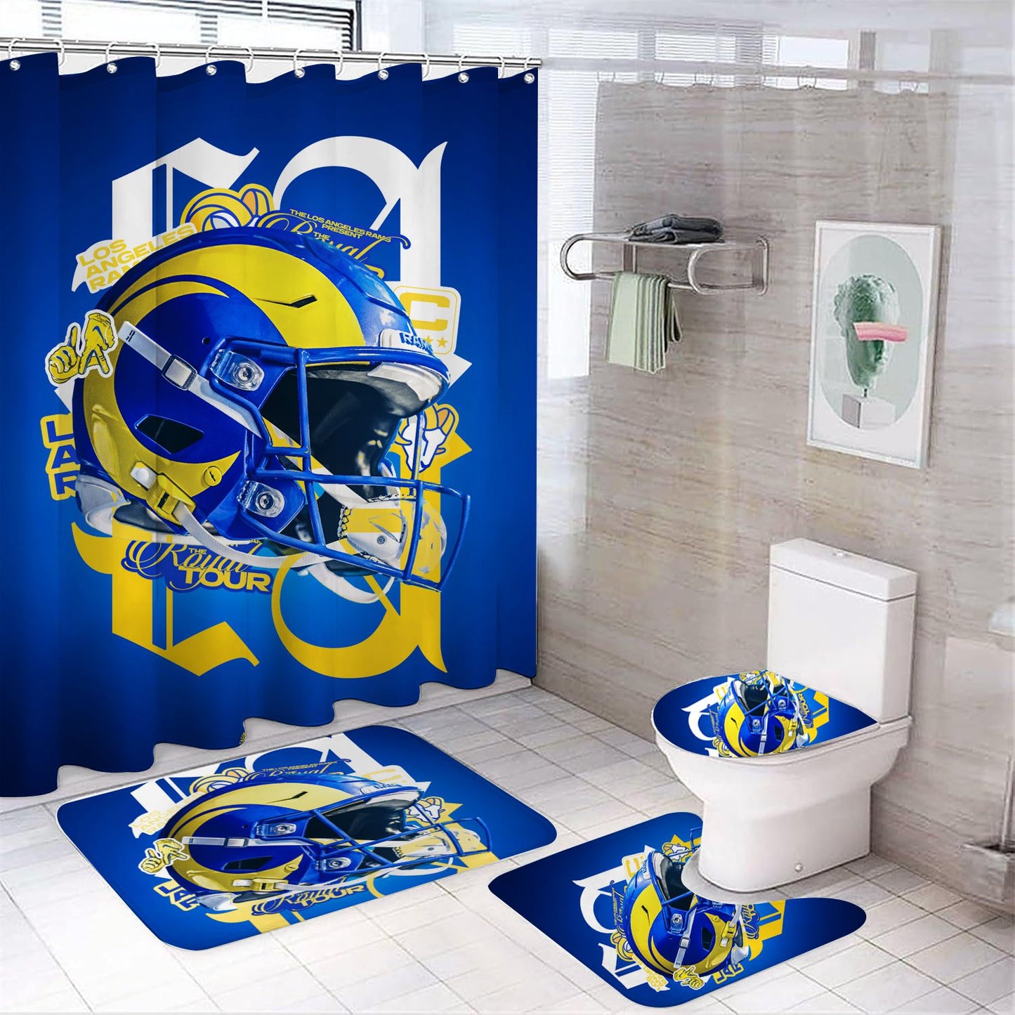 Football Sport Team Flag Los Angeles Shower Curtain