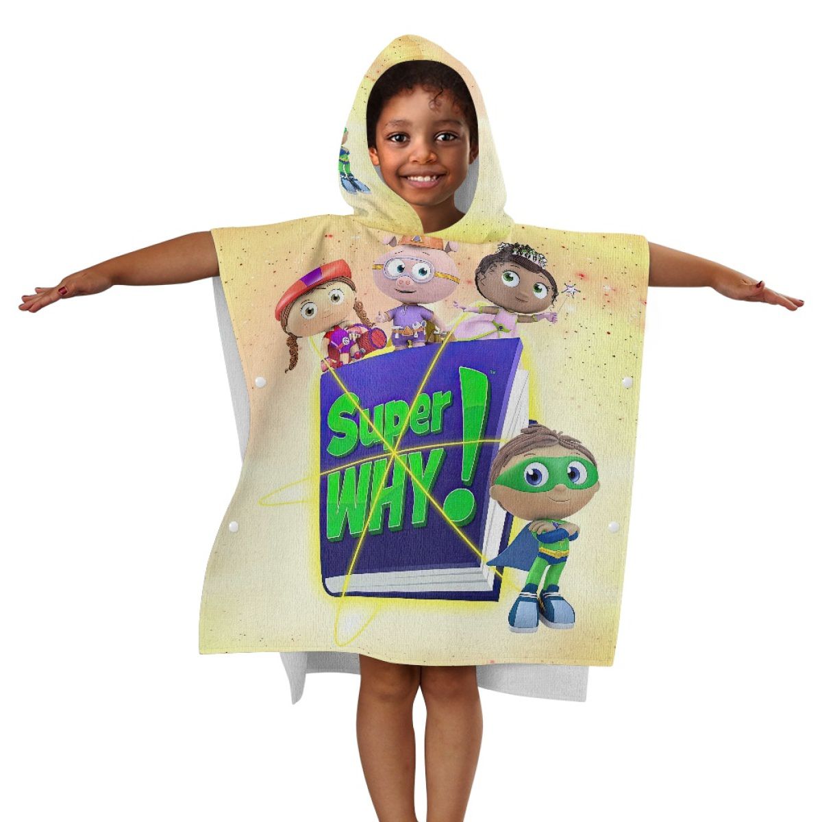 Four Fairytale Friends Hooded Towel