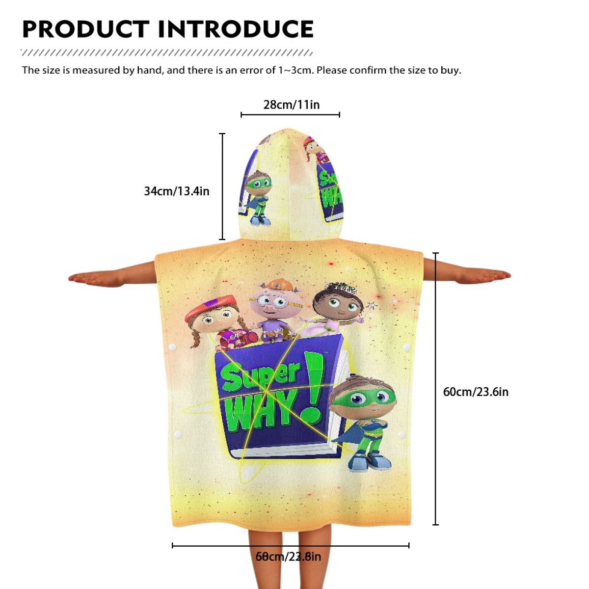 Four Fairytale Friends Hooded Towel
