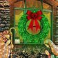 Lighted up Ribbon Christmas Metal Wreath