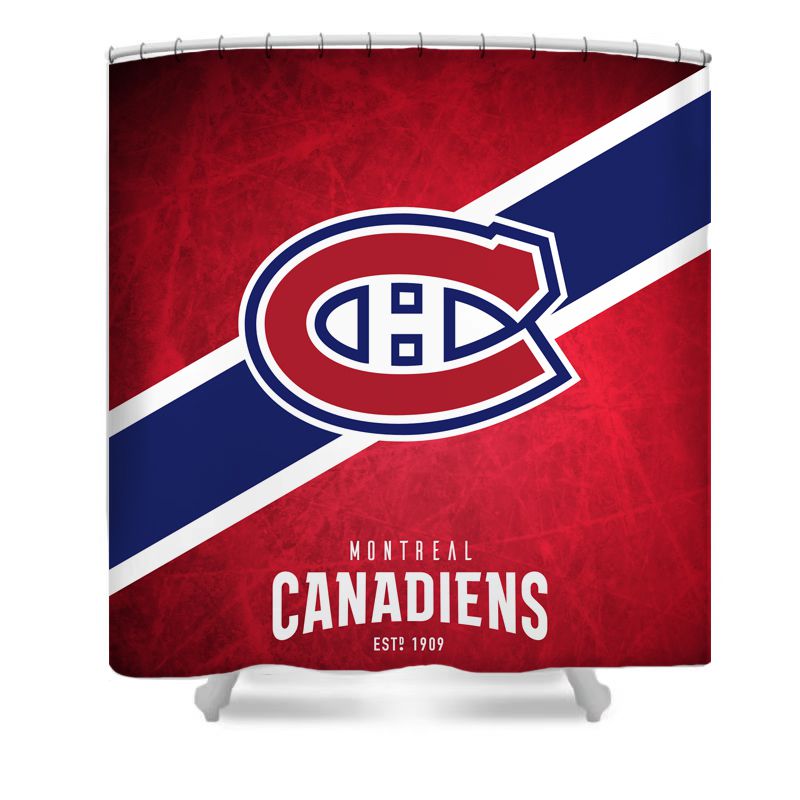 Ice Hockey Montreal Shower Curtain