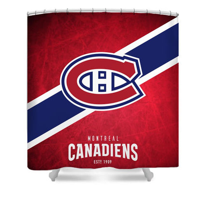 Ice Hockey Montreal Shower Curtain