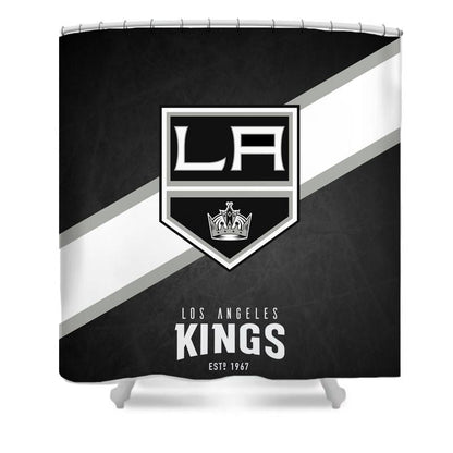 Ice Hockey Los Angeles Black Shower Curtain