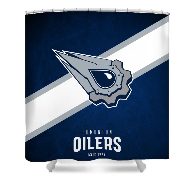 Ice Hockey Oilers Team Shower Curtain