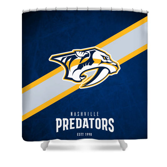 Ice Hockey Predators Shower Curtain