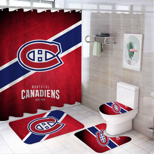 Ice Hockey Montreal Shower Curtain