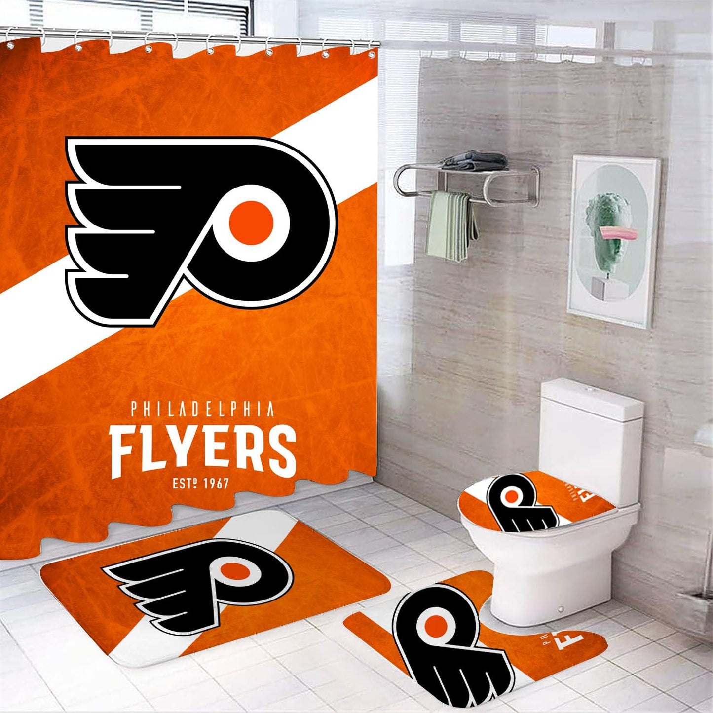 Ice Hockey Philadelphia Shower Curtain