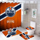 Ice Hockey Oilers Team Shower Curtain