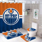 Ice Hockey Oilers Team Shower Curtain