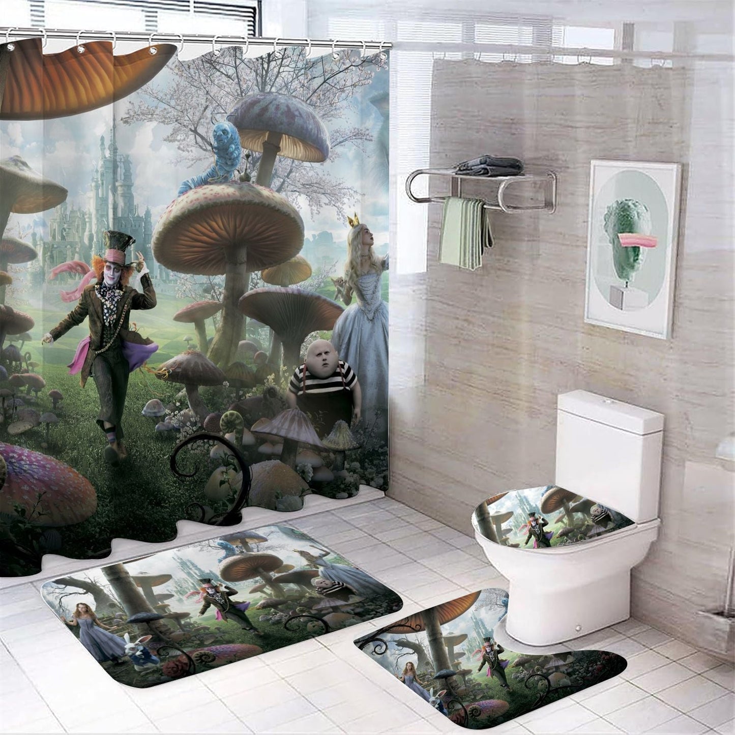 Kids Cartoon Magical Underland Shower Curtain