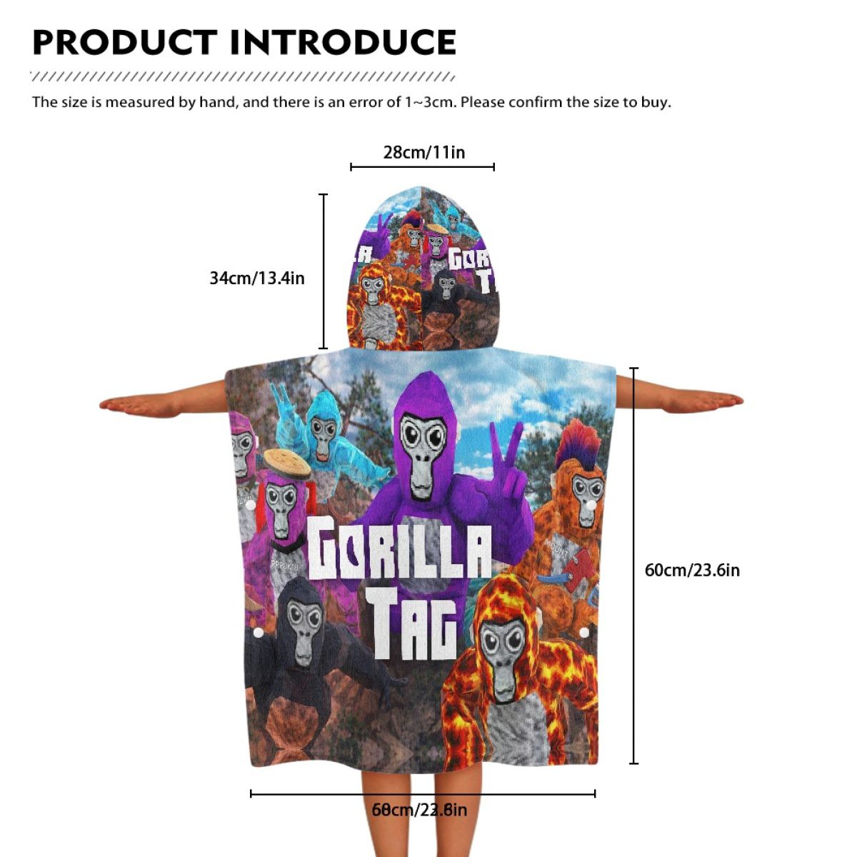 Legless Gorillas Casual Game Hooded Towel