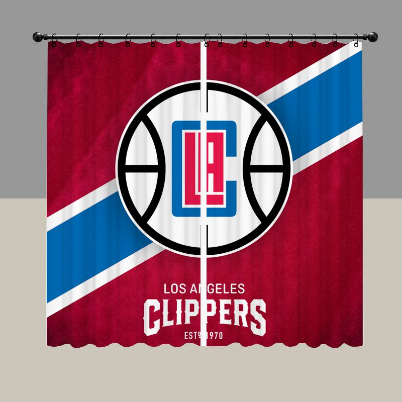 Los Angeles White Basketball Blackout Curtain