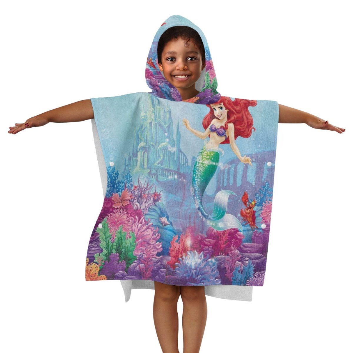 Mermaid Princess Ariel Hooded Towel