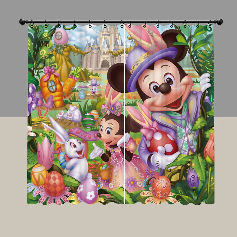 Mouse Easter Spring Blackout Curtain