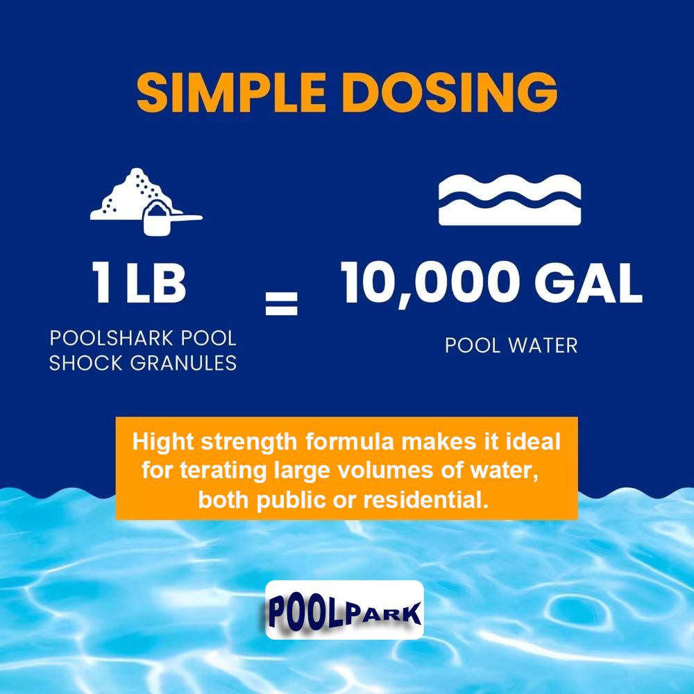 Pool Park 68% Cal-Hypo Granular Sanitizer Pool Shock - 50 lbs
