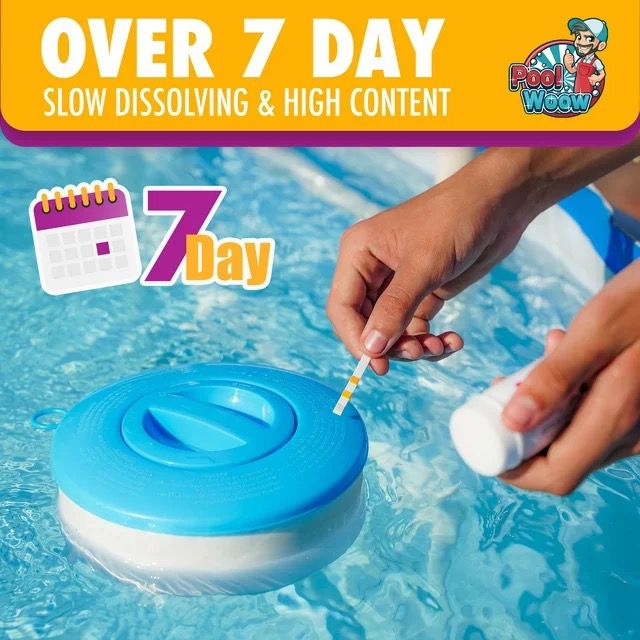 3 Inch Chlorine Tablets, Pool Woow, Slow Dissolving Stabilizer Tabs for ...