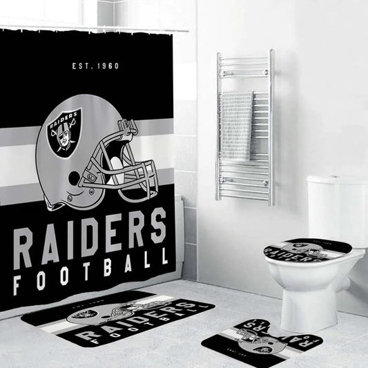Football Helmet Team Flag Las Vegas Shower Curtain