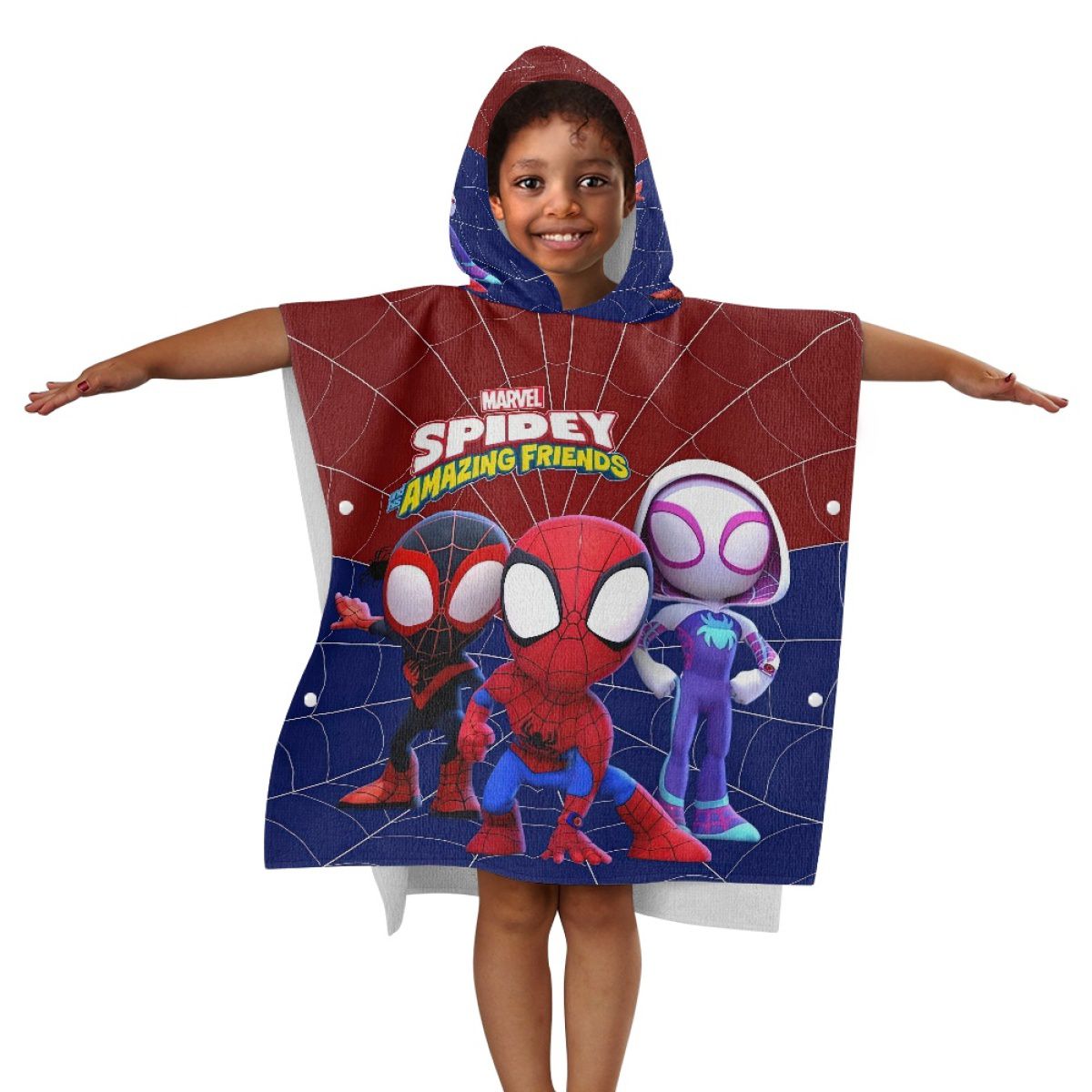 Spider Superheros Team Hooded Towel