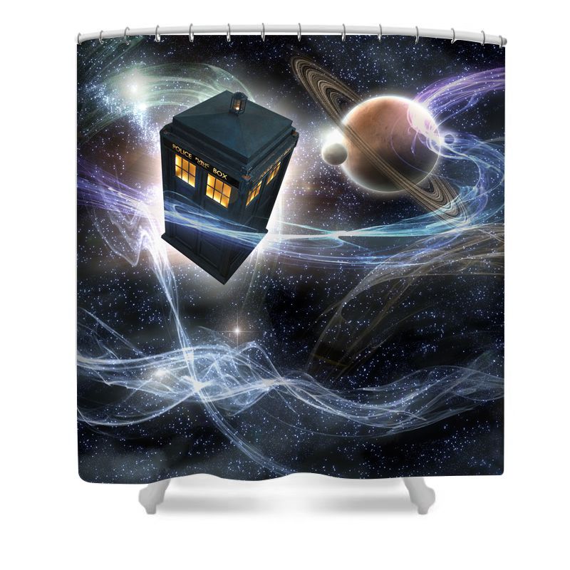 Tardis Police Box Shower Curtain