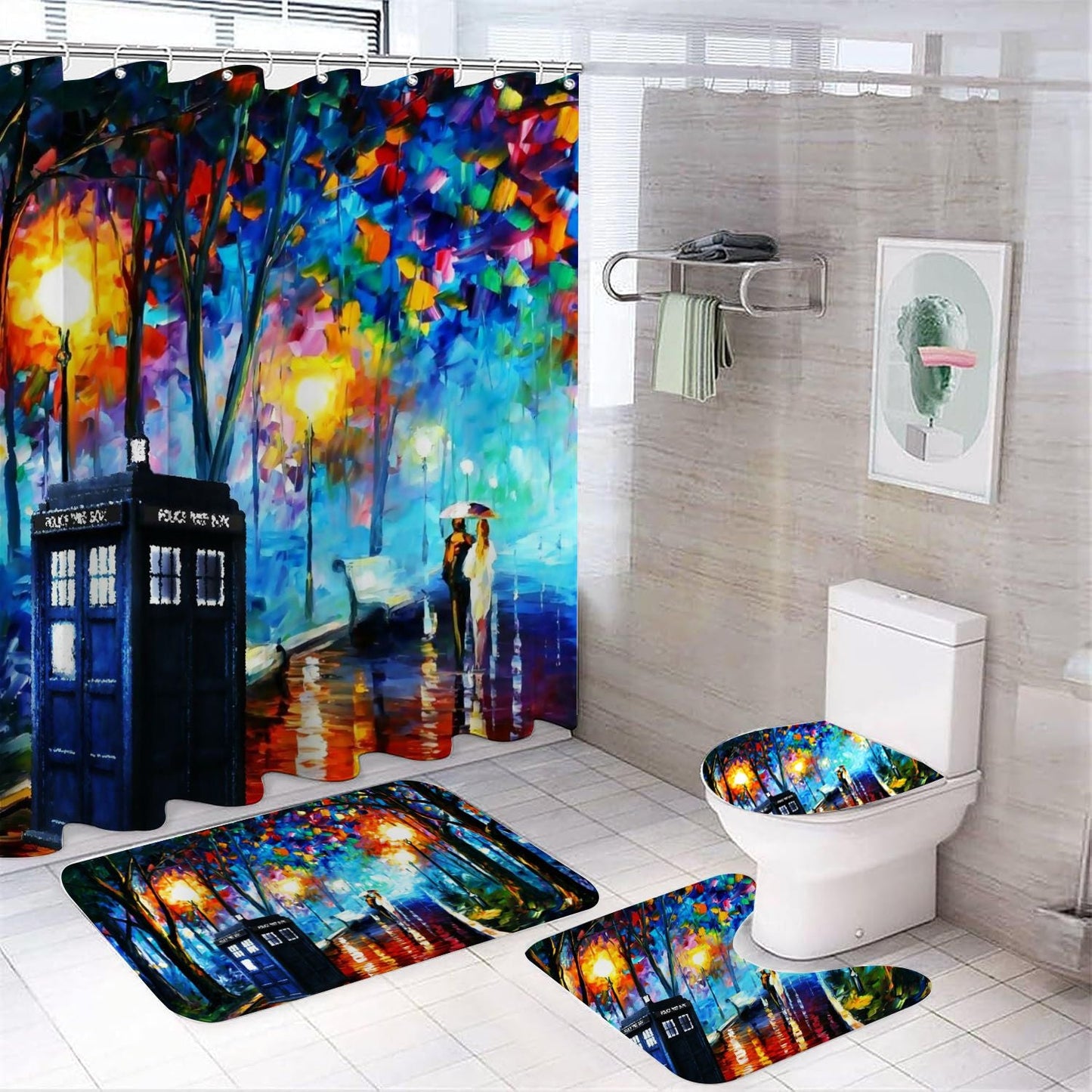 Tardis Police Box Shower Curtain