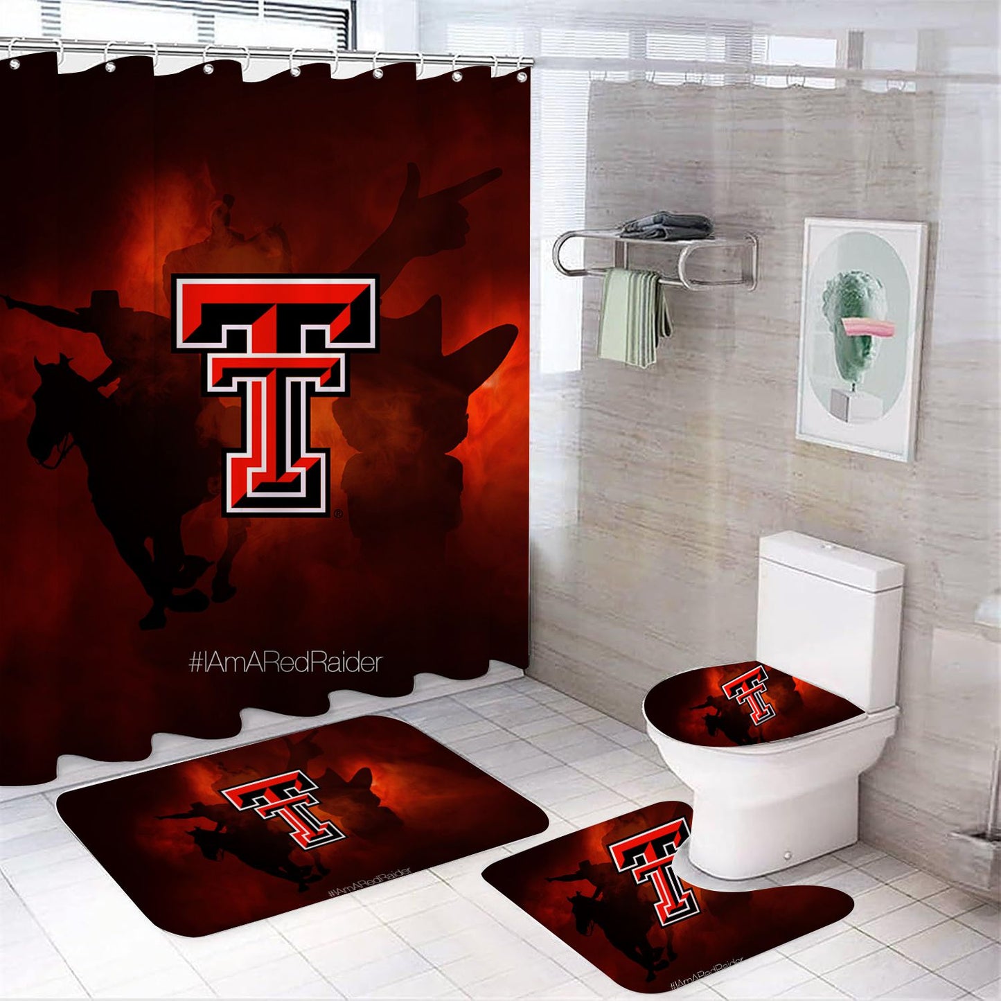 Texas Lubbock College Sport Shower Curtain