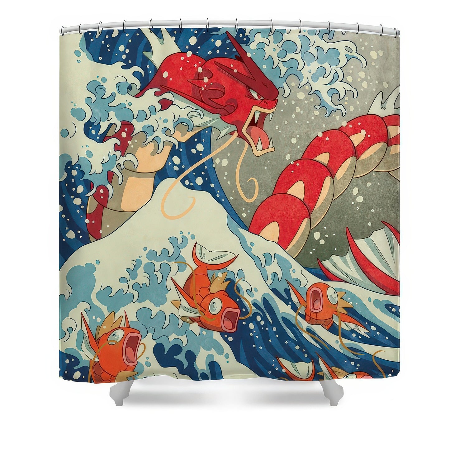 The Great Wave Dragon Shower Curtain