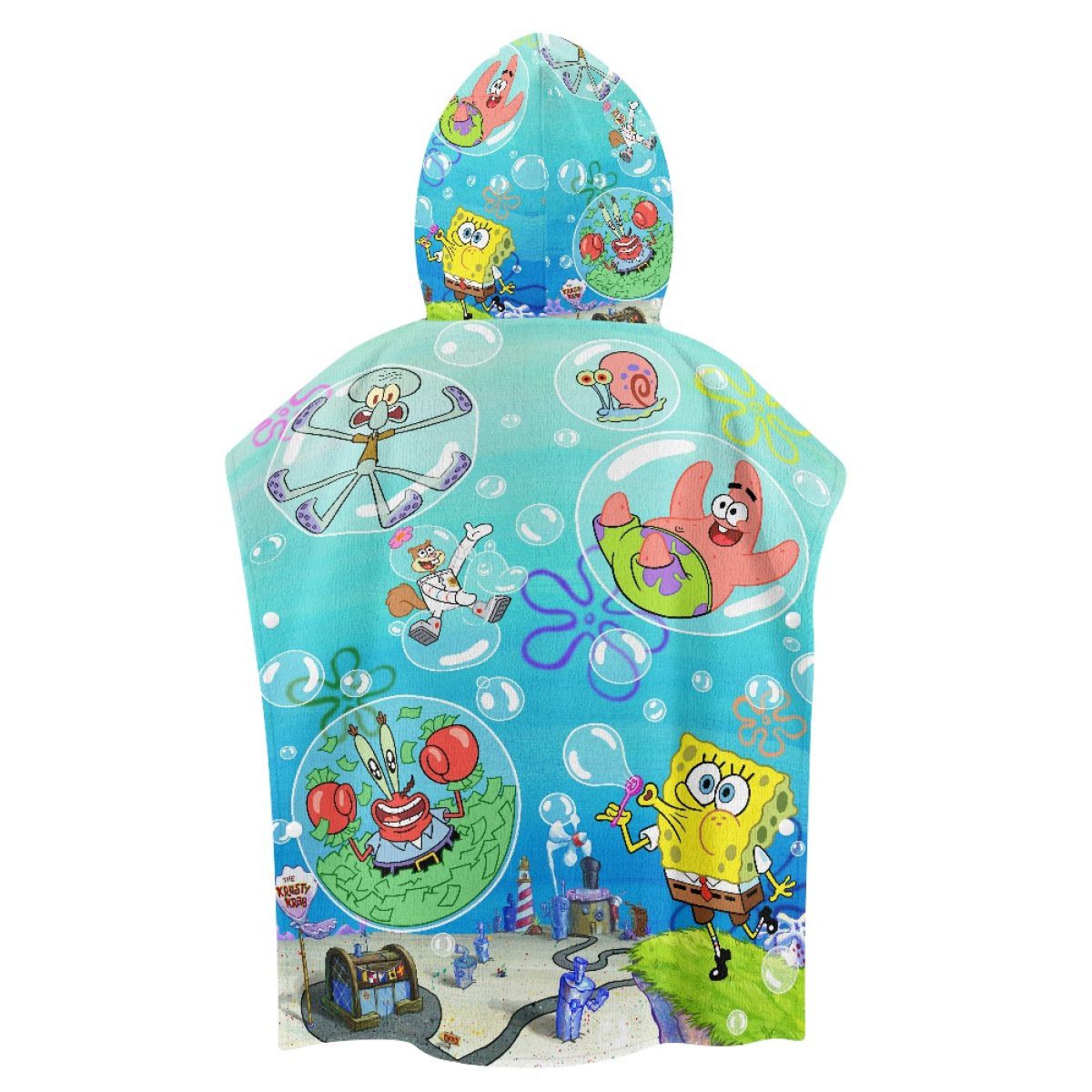 Underwater Square Sponge Hooded Towel