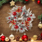 Silver Snowflake Christmas Reindeer Wreath