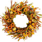 Fall Yellow Wildflower Sunflower Wreath